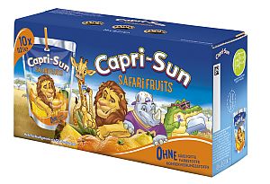Capri Sun Safari Fruits 10 x 200 ml| Fruchtsaftgetränk mit Zitrone,-Ananas-und Manderinengeschmack von Capri Sun
