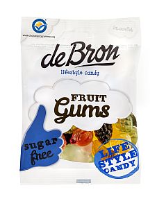 Fruit-Gums zuckerfrei v. de Bron 100 g 