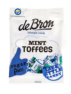 Mint-Toffees zuckerfrei v. de Bron a 90 g 