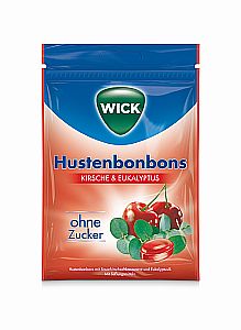 Wick Hustenbonbons Kirsche & Eukalyptus ohne Zucker 72 g 