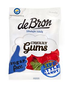 Cherry Gums zuckerfrei v. de Bron a 90 g 