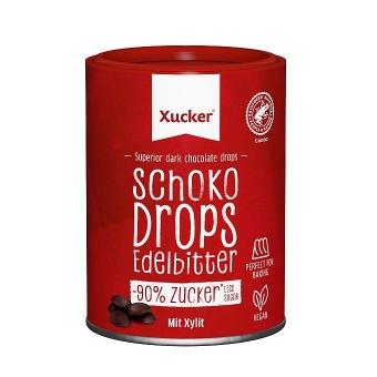 Xucker Schoko-Drops Edelbitter 200 g