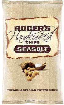 Roger`s Handcooked Chips Seasalt 150 g| Kartoffelchips mit Paprikageschmack