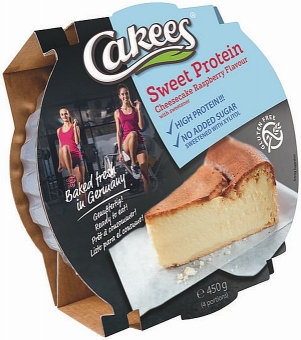 Cakees Sweet Protein Himbeer-Quarkkuchen ohne Zuckerzusatz 450 g 