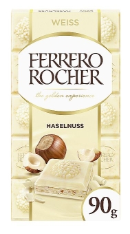 Ferrero Rocher Weisse Schokolade mit Haselnuss 90 g