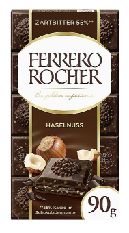 Ferrero Rocher Zartbitterschokolade mit Haselnuss 90 g
