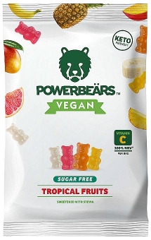 Powerbeärs Vegan Tropical Fruits zuckerfrei 50 g 