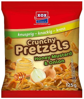 XOX Crunchy Pretzels Honey Mustard & Oinion 125 g