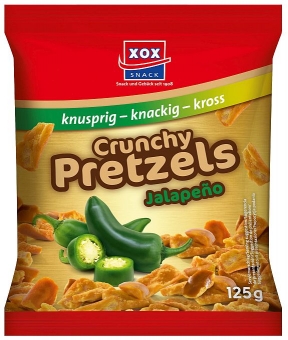 XOX Crunchy Pretzels Jalapeno 125 g 