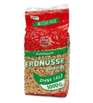 XOX Erdnüsse ohne Salz 1000 g 