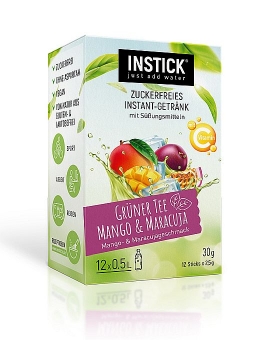 INSTICK Grüner Tee Mango & Maracuja 12 Sticks a 2,5 g