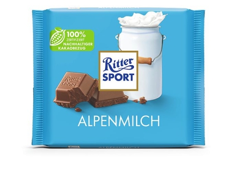 Ritter Sport Alpenmilch 100 g | Quadratische Vollmilchschokolade von Ritter Sport