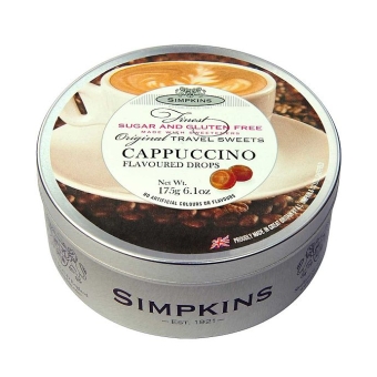 Simpkins Cappuccino Drops zuckerfrei 175 g| zuckerfreie Bonbons mit Cappuccino-Geschmack