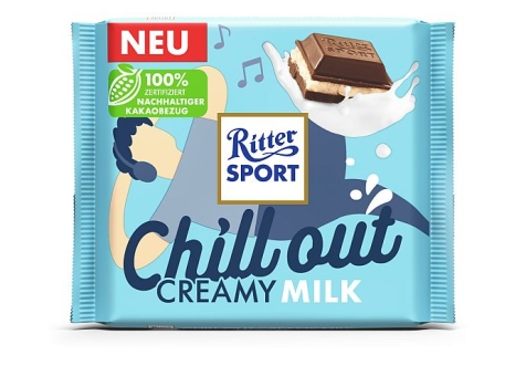 Ritter Sport Chill out Creamy Milk 100 g | gefüllte Vollmilch-Schokolade mit Milchcreme von Ritter Sport