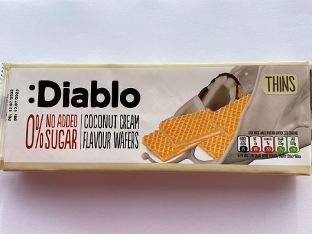Diablo Coconut Cream Wafers No Sugar Added  160 g 