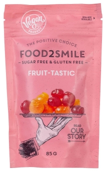 Food2Smile Fruchtgummi Fruit-Tastic zuckerfrei 85 g | zuckerfreies Fruchtgummi von Food2Smile