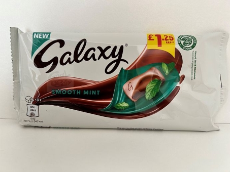 Galaxy Smooth Mint 110 g | Britische Milchschokolade mit Mintaroma von Galaxy