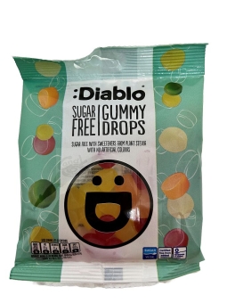 Diablo Gummy Drops zuckerfrei 75 g| zuckerfreie Gummy-Drops von Diablo