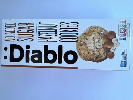 Diablo Hazelnut Cookies No Sugar Added 135 g