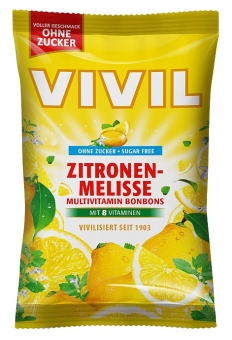 Vivil Multivitaminbonbons Zitronenmelisse ohne Zucker 120 g 