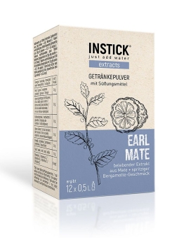 INSTICK Extracts Earl Mate 12 Sticks a 1,5 g| zuckerfreies Getränkepulver mit Mate-Extrakt von Instick