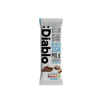 Diablo Milk Chocolate No Sugar Added 85 g | Milchschokolade ohne Zuckerzusatz von Diablo