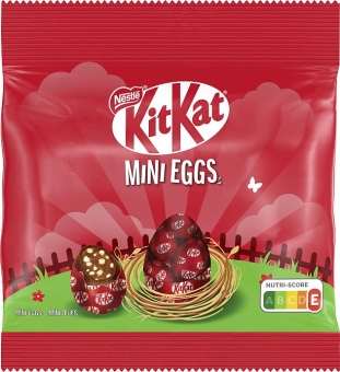 KitKat Mini-Eggs 90 g| Schokoladeneier mit einer Füllung aus Knuspercerealien und Waffelstückchen von KitKat