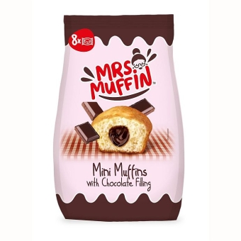 Mrs. Muffin Mini Muffins with Chocolate Filling 200 g  | 8 fertig gebackene Mini-Muffins gefüllt mit Schokolade von Mrs. Muffin
