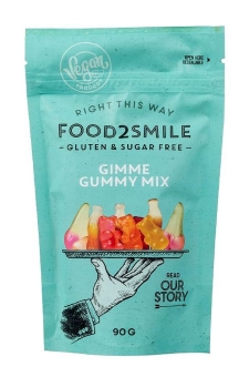 Food2Smile Fruchtgummi Gimme Gummy Mix zuckerfrei 90 g | zuckerfreier Fruchtgummi-Mix von Food2Smile