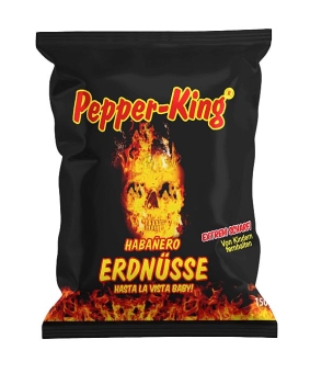 Pepper-King Habanero Erdnüsse 150 g - extrem scharfe Erdnüsse - von Kindern fernhalten!