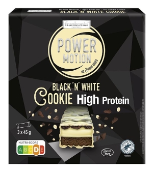 Frankonia Power Motion Black `N`White Cookie Proteinriegel 3 x 45 g 