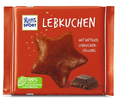 Ritter Sport Lebkuchen Schokolade 100 g 