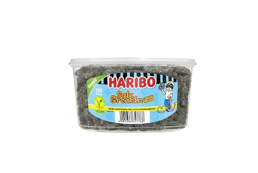 Haribo Salzbrezeln 1050 g| Lakritz in Form von Brezeln, vegan und veggie, von Haribo
