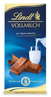 Lindt VOLLMILCH Tafel aus Alpenvollmilch 100 g| Premium Vollmilchschokolade