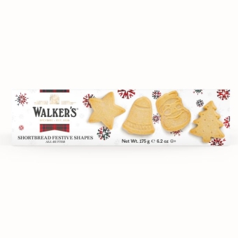 Walkers Festive-Shapes Shortbread 175 g | schottisches Buttergebäck