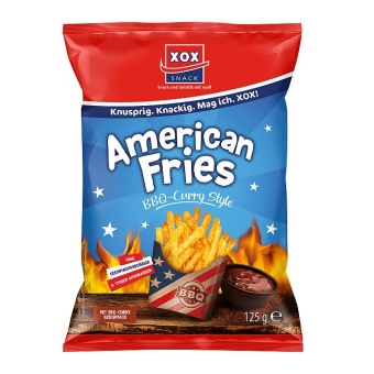XOX American Fries BBQ-Curry Style 125 g 