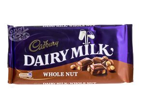 Cadbury Whole Nut Schokolade 200 g 