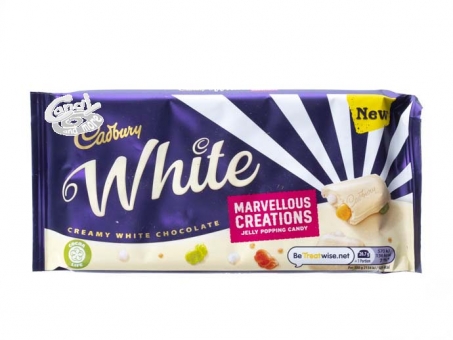 Cadbury White Chocolate Marvellous Creations Jelly Popping Candy 160 g 