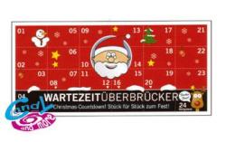 Wartezeitüberbrücker a 100 g Vollmilchschokolade -| Vollmilchschokolade mit Wickler "Christmas-Countdown! Stück für Stück zum Fest"