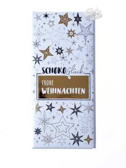 Frohe Weihnachten - SCHOKOGlück Premium Vollmilchschokolade 100 g 