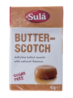 Sula Butterscotch Bonbons zuckerfrei Minibox 42 g