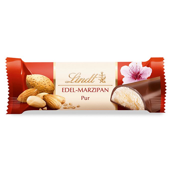 Lindt Edel-Marzipan-Riegel - gefüllte schweizer Milchschokolade mit  Edel-Marzipan Lindt Edel-Marzipan-Riegel 50 g