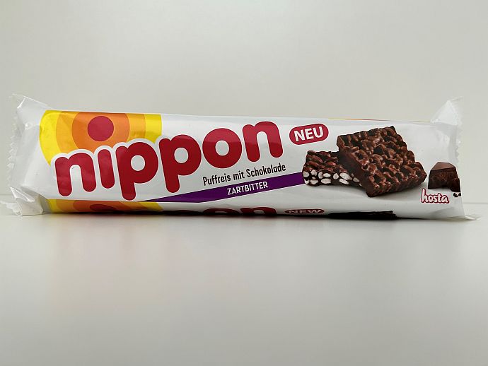 hosta Nippon mit Zartbitter-Schokolade - Puffreis und Cerealien in weiße  Schokolade umhüllt hosta nippon Zartbitter-Schokolade 200 g